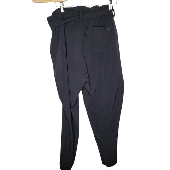 Betabrand 2XL Black Women's Paperbag Pants Tie Waist‎ Lightweight Straight Leg - Picture 2 of 7